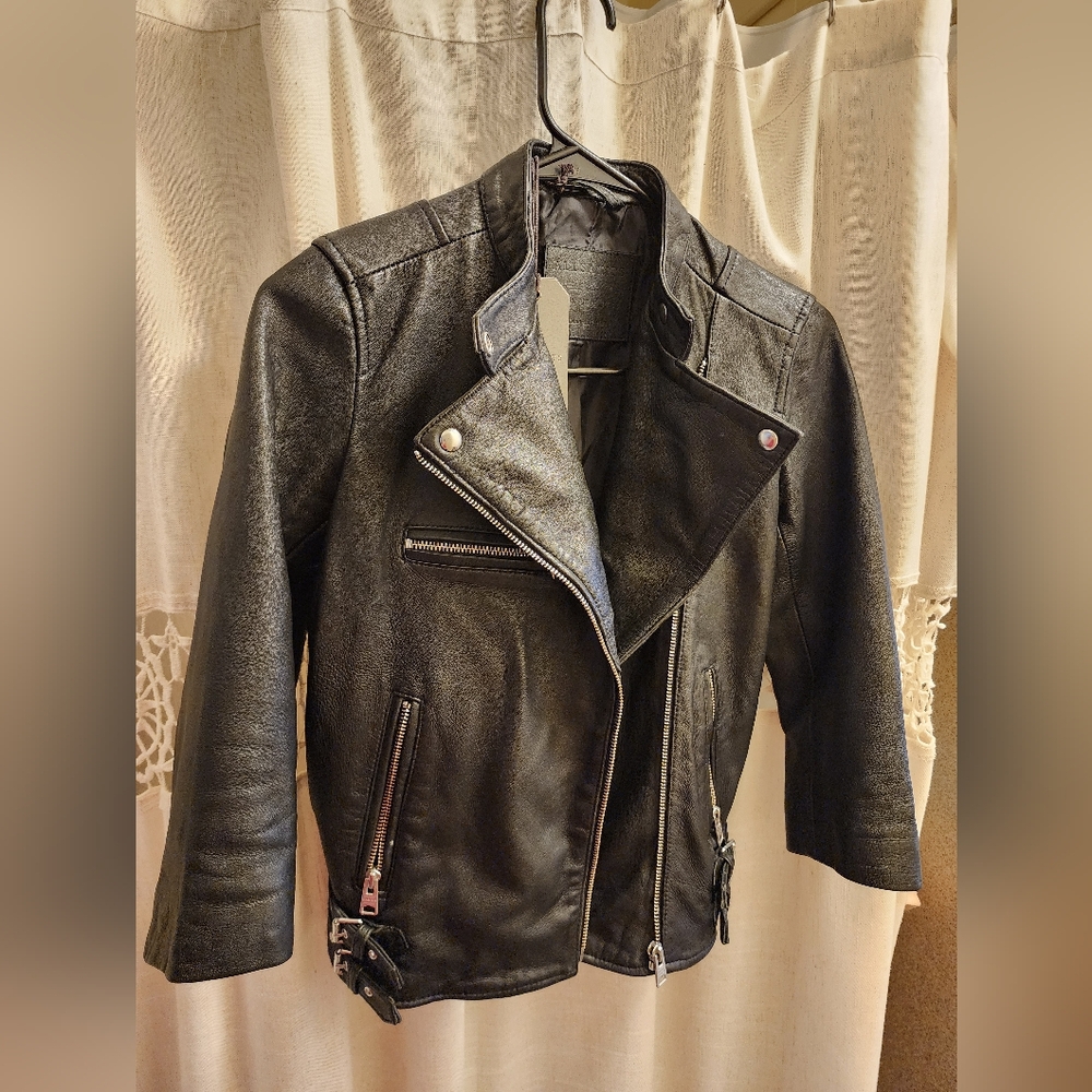 All Saints Black Leather Jacket